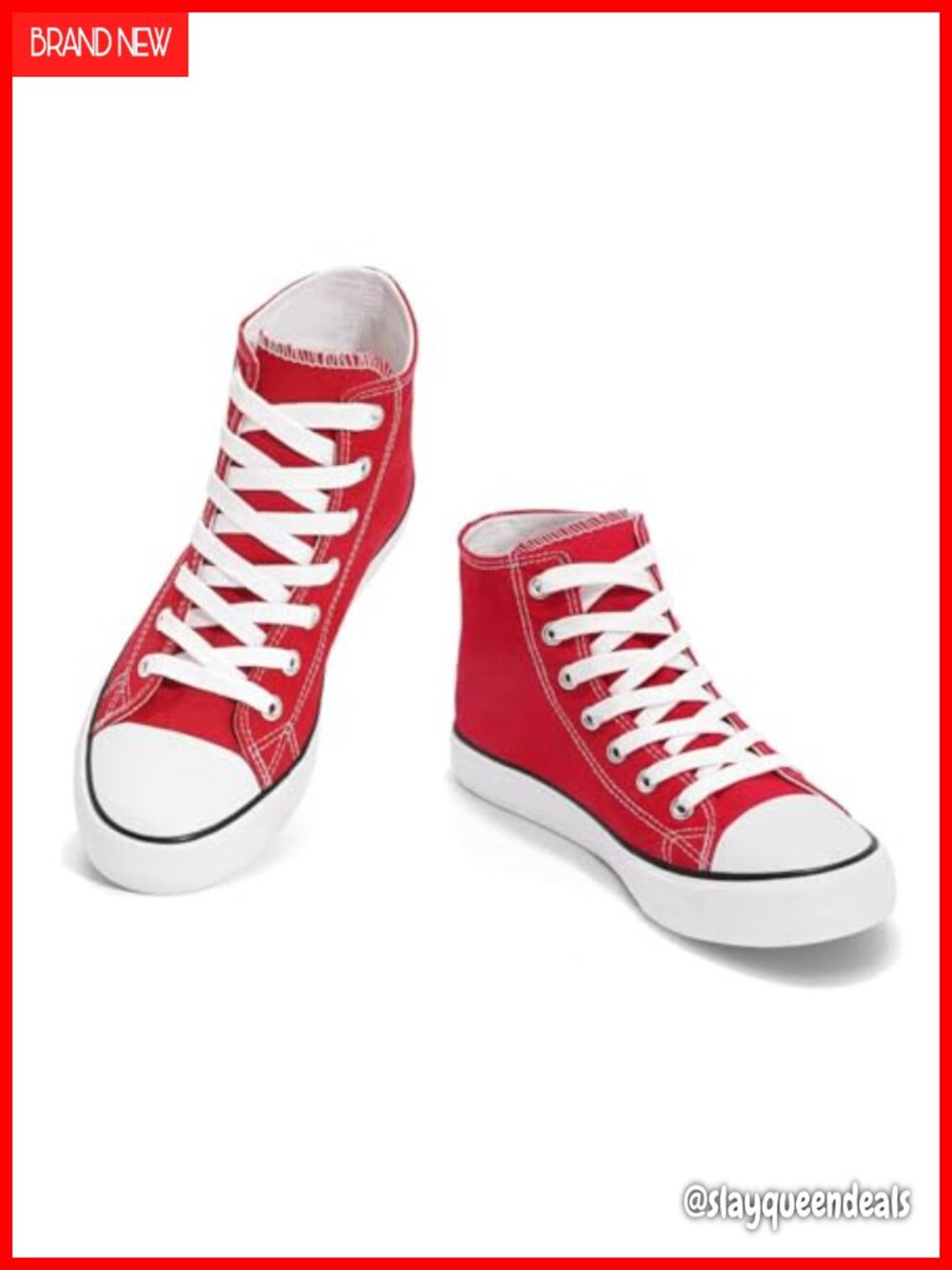 High Top Canvas Sneakers Lace Up Classic Casual Tennis Walking Shoes